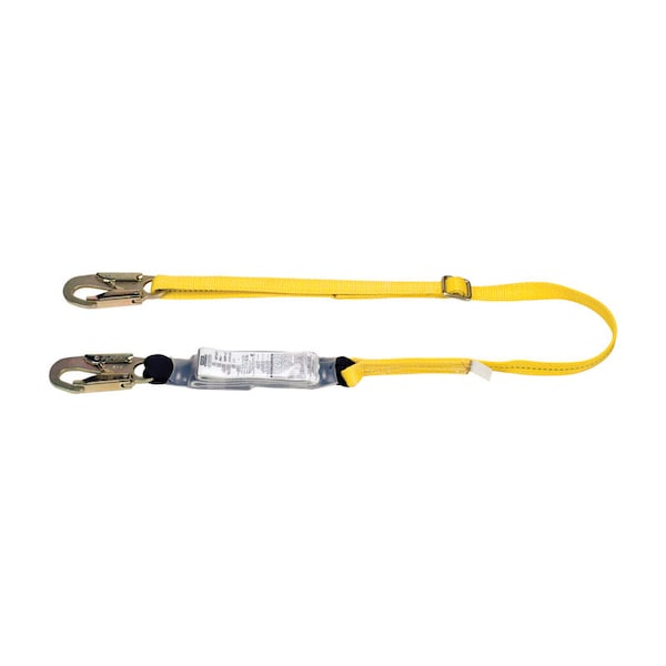 Safety Works Workman Unisex Polyester Shock Absorbing Lanyard Yellow 1 pc 10096585 - main